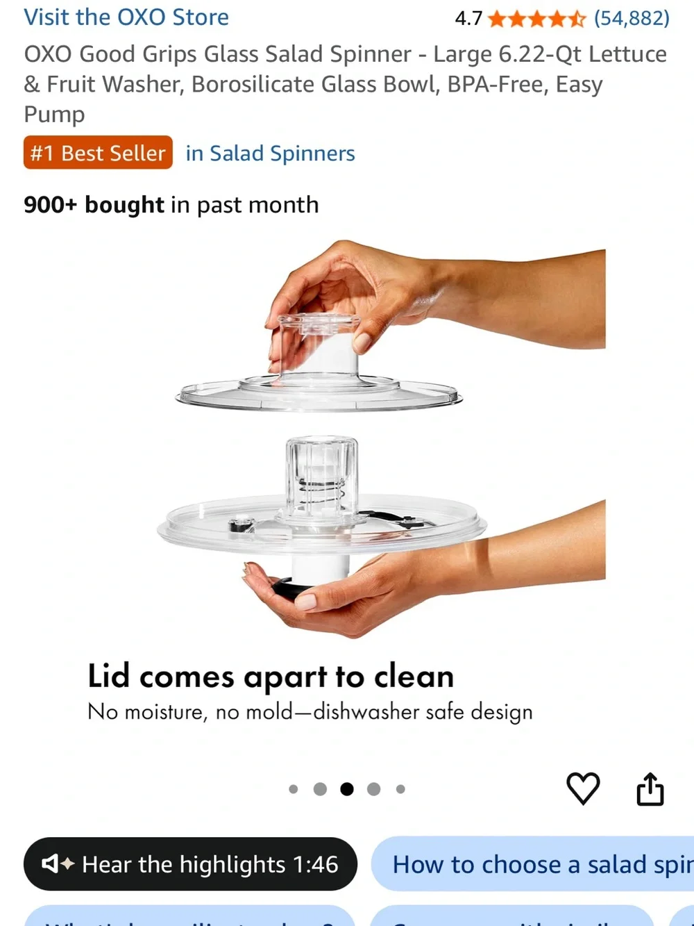 Oxo glass bowl